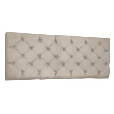 Imagem de Cabeceira Painel Capitonê Queen 1,60m Jade Suede Bege