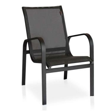 Imagem de Cadeira Em Tela Sling Com Estrutura Preta
