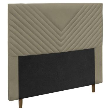 Imagem de Cabeceira Cama Box Casal King Size Viena 195cm Suede Bege