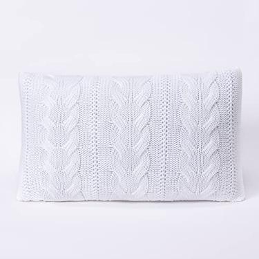 Imagem de Capa de Almofada Rinzeira Trico 50x30cm Sala Sofa Cama Tricot Viena
