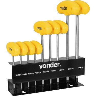 Imagem de Jogo Chave Hexalobular T10-t50 9 Peças Com Cabo - Vonder