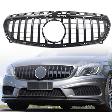 Imagem de FINMOKAL Grade dianteira estilo GTR para Mercedes Benz Classe A W176 A200 A250 A45 AMG 2013-2015
