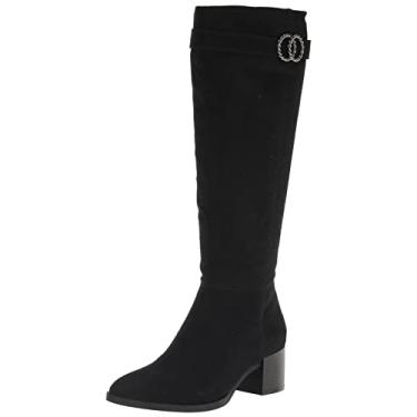 Imagem de LifeStride Botas de cano alto femininas ousadas, Preto, 6 Wide