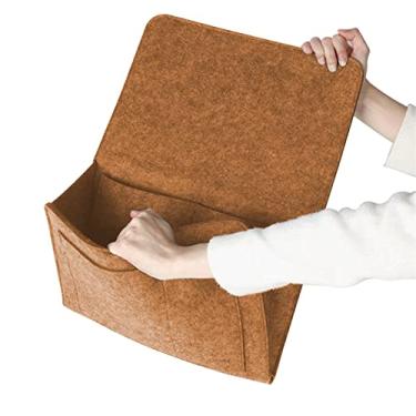 Imagem de cabeceira com bolsos | Organizador armazenamento cama feltro para pendurar | Bolsa suporte lateral para sofá cama para controle remoto TV, telefones, revistas, tablets Nanyaciv