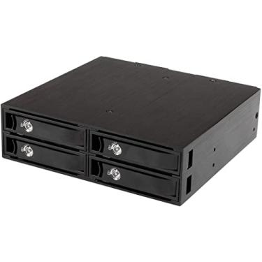 Imagem de StarTech. Rack móvel com 4 compartimentos para discos SATA/SAS de 2,5 polegadas - Hot Swap SSDs/HDDs de 5 a 15 mm - Suporta SAS II e SATA III (6 Gbps) (SATSASBP425)
