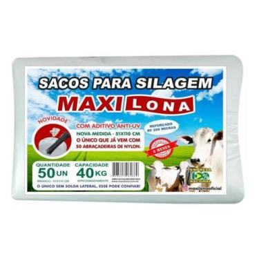 Imagem de Saco Plastico Para Silagem / Entulho 51X110 Com 50 Unidades Branco Max
