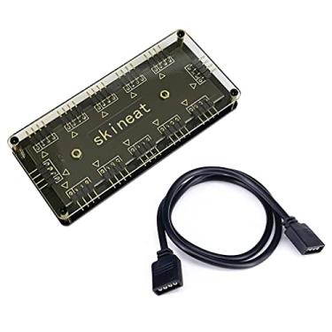 Imagem de Divisor de LED RGB 12V 4 pinos Hub de 11 portas com cabo de extensão de 4 pinos de 50 cm, perfeito para lotes de cubo divisor RGB RGB 12 V com estojo