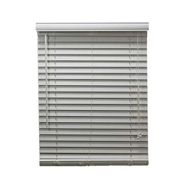 Imagem de Persiana Horizontal Pvc 50mm Branca 120 (L) X 140 (A) cm Cortina Tipo Madeira Luxo 1,20 x 1,40 m