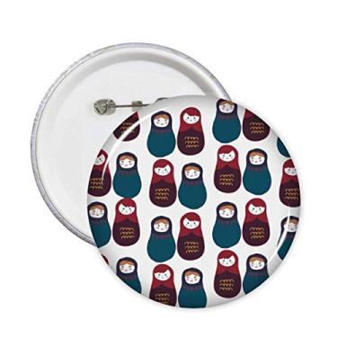 Imagem de Rússia Meninos Meninas Boneca Matryoshka Alfinetes Emblema Botão Decoração Acessório 5pcs