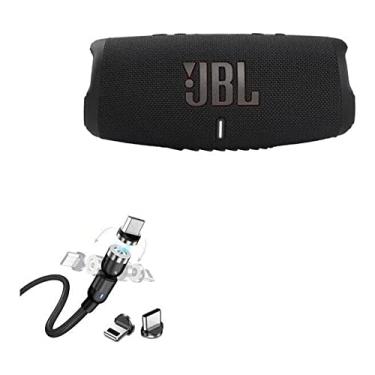 Imagem de Cabo BoxWave compatível com JBL Charge 5 (cabo da BoxWave) – MagnetoSnap AllCharge, cabo de carregamento magnético USB tipo-C Micro USB para JBL Charge 5 – Preto Jet