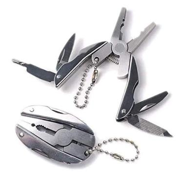 Imagem de 5un. Mini Alicate Chaveiro Canivete Portátil Em Inox Estojo