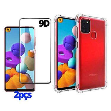 Imagem de Capinha Case Anti Impacto Compatível Galaxy A21s + 2 Películas Vidro 9D Cobre Toda Tela