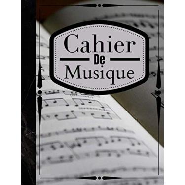 Imagem de Cahier de Musique: Carnet de Partitions | 100 Pages / 12 Portées par page | Cahier Grand Format | Couverture Vintage Parchemin | Papier Manuscrit | Journal de Musique | Partitions pour Solfège
