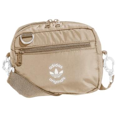Imagem de adidas Originals Bolsa transversal acolchoada original bege mágico/branco, tamanho único, Bege/branco mágico, One Size, Bolsa transversal original