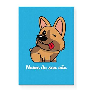 Imagem de Arte Maníacos Quadro Decorativo em Tela Canvas Pastor Alemão Comic - 23x16,25cm