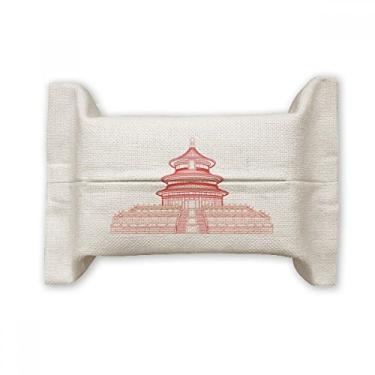 Imagem de Bolsa de linho de algodão com estampa de patriotismo chinês vermelho Temple of Heaven