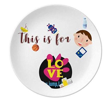 Imagem de Prato de porcelana You Jump I Jump Titanic para jantar redondo