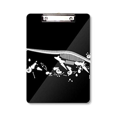 Imagem de Dinosaur Bone Bones Prancheta pequena pasta, bloco de notas A4