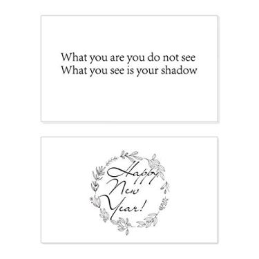 Imagem de Poetry What You See Is Shadow New Year Festival Cartão de felicitações Bless Message Present