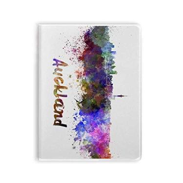 Imagem de Caderno em aquarela Auckland Cidade da Nova Zelândia Capa Diário Capa Macia