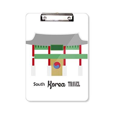 Imagem de South Korea Landmarks Buk prancheta pasta bloco de escrita placa de apoio A4