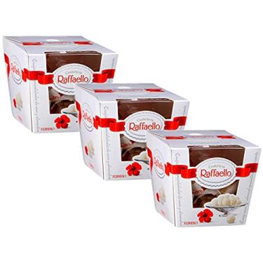 Imagem de Kit 3 Caixas Bombom Raffaello Coco 15 Unidades Presente 150g