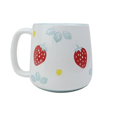 Imagem de Itgeaeu Xícara de chá de cerâmica de alça grande, canecas com padrão de frutas, máquina de lavar louça e cofre de micro-ondas (color 1)