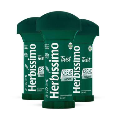 Imagem de Kit Desodorante Twist Antitranspirante Tradicional Herbissimo 45G c/3 unidades
