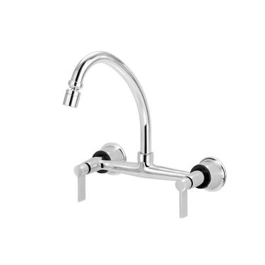 Imagem de Torneira Misturador Cozinha Parede Arejador Articulado 1/4V.