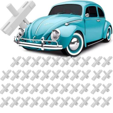 Imagem de Kit 40 Grampos Presilhas Friso Lateral Porta Fusca 1200 1300 1500 Itamar 70 a 85 86 87 93 94 95 96 