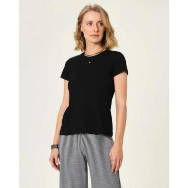 Imagem de Blusa Feminina Gola Careca Manga Curta Básica Malwee R. 4499