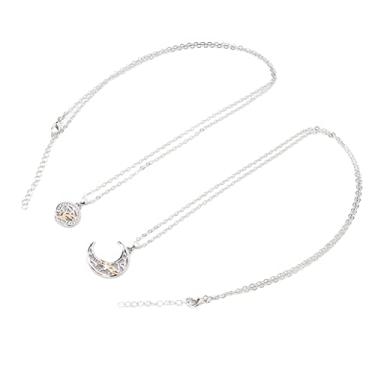 Imagem de OKJHFD 2 Peças De Colar De Casal, Colar De Liga Ajustável Com Sucção Magnética Da Lua Do Sol Para Amantes E Melhores Amigos