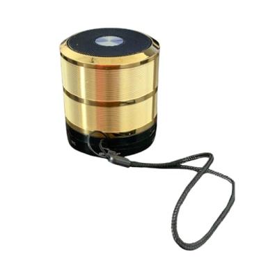 Imagem de Caixinha de Som Usb Portátil Com Bluetooth Entrada P2 Preto Mini Rádio Cor Dourado