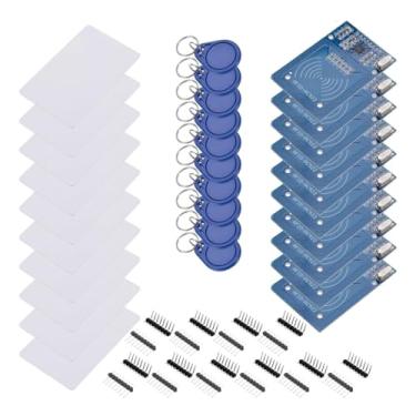 Imagem de Kit Modulo RC522 Leitor RFID + Tags (chaveiro + Cartão) - para Arduino - 10 Peças