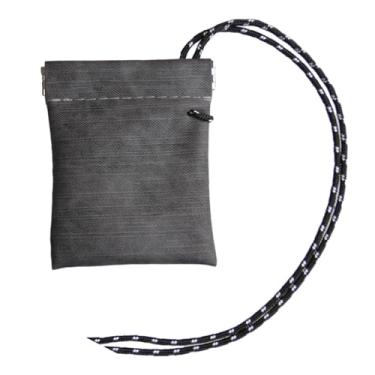 Imagem de menolana Pendurado pescoço bolsa fone de ouvido bolsa de transporte bolsa de armazenamento saco de viagem fone de ouvido para acampamento ao ar livre, cinza