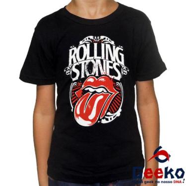 Imagem de Camiseta Infantil The Rolling Stones 100% Algodão Rock Geeko