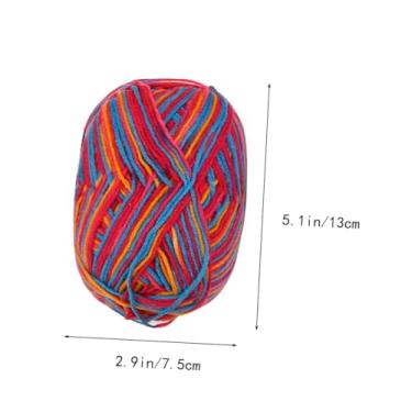 Imagem de Operitacx 10 Pcs lenços fio de tricô acrílico colorido fio multicolorido fio de lã de peso tingido leite tricô crochê Fio de algodão três ações Linha de espectro Bebê