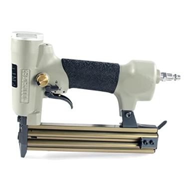 Imagem de Pica-pau Pregador pneumático calibre 18 com segurança de 0,9 cm a 3,5 cm de comprimento F30S Air Power Continuous Shot Brad Pistola de pregos com acabamento em madeira para artesanato em madeira