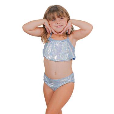 Imagem de Biquini Infantil Azul Glitter Kids Teen Proteção Solar Uv50