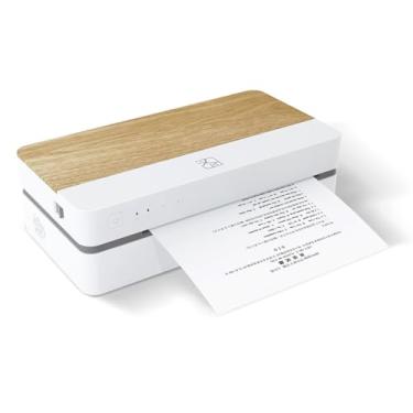 Imagem de CIADAZ Impressora térmica FT800 A4 sem fio e conexão USB com computador móvel Cortador automático para impressora escolar de escritório com rolo de papel térmico A4 compatível com sistema Windows