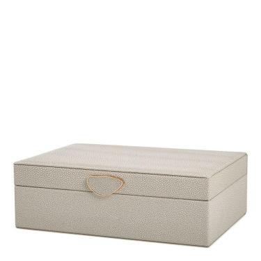 Imagem de Caixa Decorativa em MDF com Revestimento em PU Cinza 28cm 18206 Mart