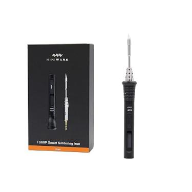 Imagem de Mini Kit de Ferro de Solda, TS80P Ponta B02, Aquece Rápido, Ferramenta de Soldagem Inteligente Original, Programável por USB, com Chip STM32, Ferramentas Elétricas de Soldador DIY Portátil de 36W, Tela OLED, Modo de Suspensão Automática