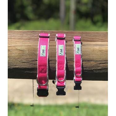 Imagem de Coleira ajustável forrada com lã, coleira macia para cães médios (médio, rosa)