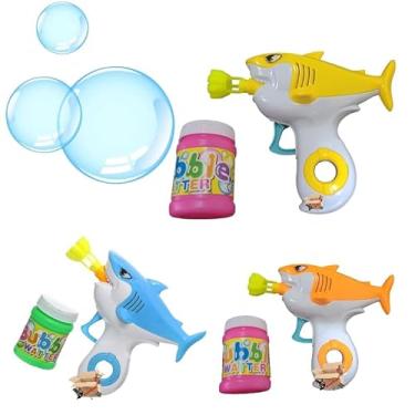 Imagem de Brinquedo Pistola Lança Bolhas De Sabão Tubarão - À Fricção - Blitz Bolha (Tubarão Laranja)