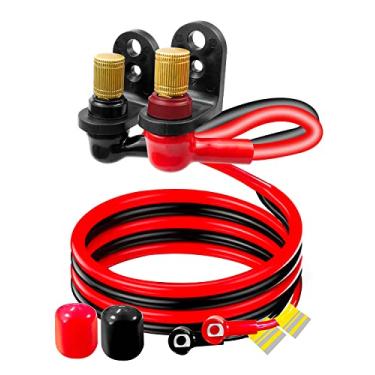 Imagem de Kit de poste de bateria com cabo e suporte de montagem adequado para Can Am X3 Polaris RZR 2 ou 4 assentos, kit de poste de carregamento de bateria remoto resistente para UTV, quadriciclo, reboque, carro, barco, motor diesel