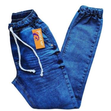 Imagem de Calça Jeans Masculina Infantil Menino Com Lycra Tam 10,12,14 E 16 Anos