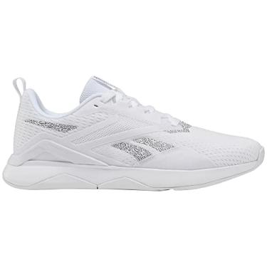 Imagem de Reebok Tênis feminino Nanoflex 2, Branco/cinza frio/prata metálico, 40
