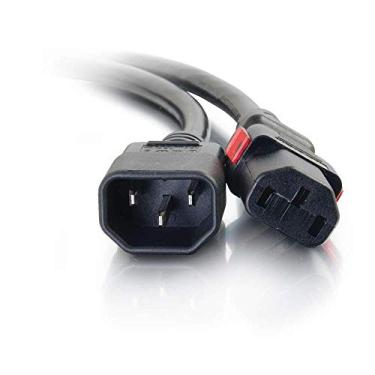 Imagem de C2G 10358 C14 para C13 10A, cabo de alimentação de 250 V, preto (5 cm)