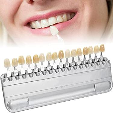 Imagem de Clareamento dentário, guia de tonalidades dentárias para clareamento dentário, tabela de tonalidades dentárias com 20 cores, guia de tonalidades dentárias para dentista, curso de clareamento
