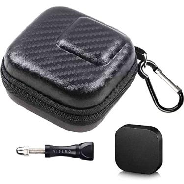 Imagem de vizemo Mini estojo de transporte preto para GoPro Hero 11/10/9/8/7/6/5 preto, estojo rígido de armazenamento de viagem para DJI Osmo Action 1, AKASO, Campark, YI Action Camera e mais